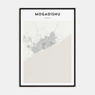 Mogadishu Map Portrait Poster