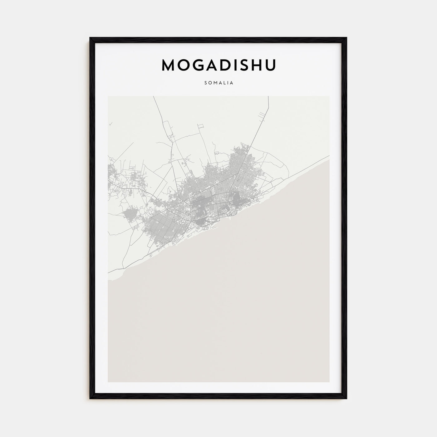 Mogadishu Map Portrait Poster