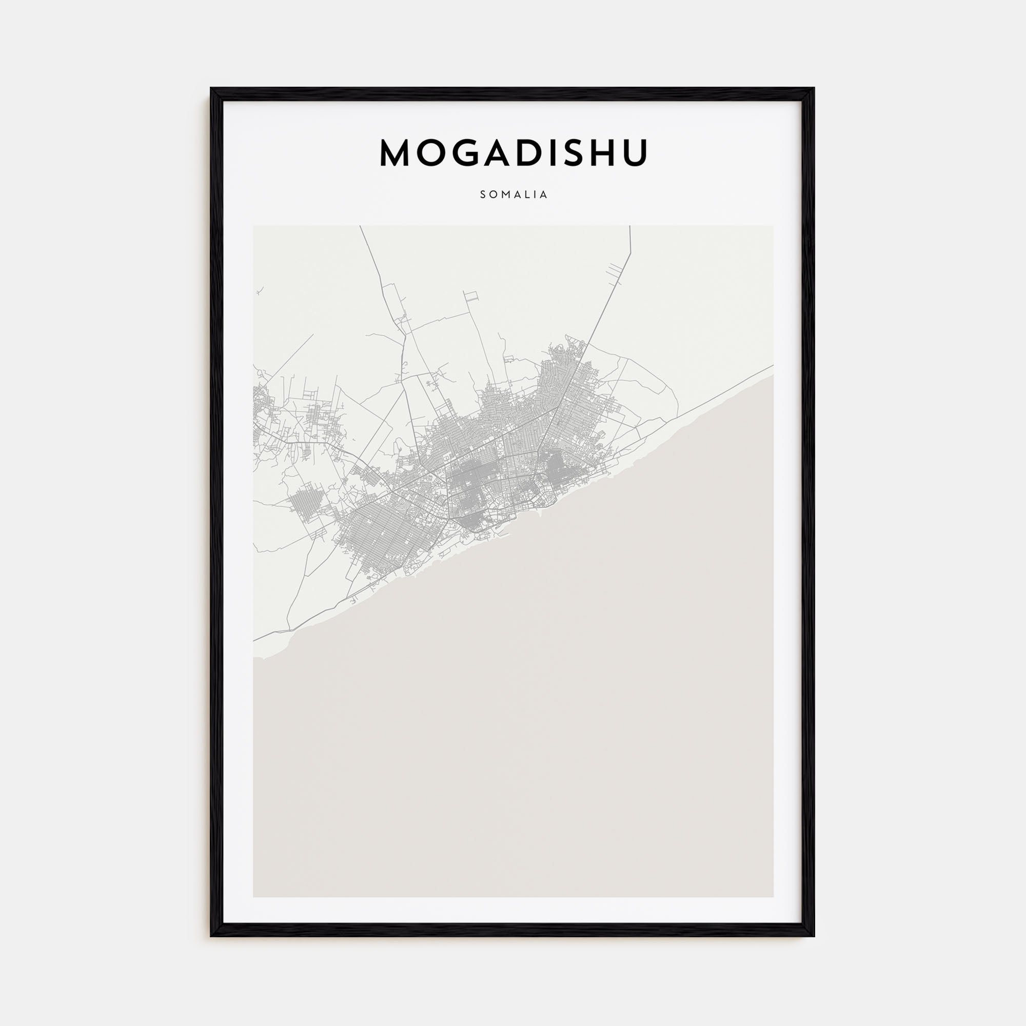 Mogadishu Map Portrait Poster