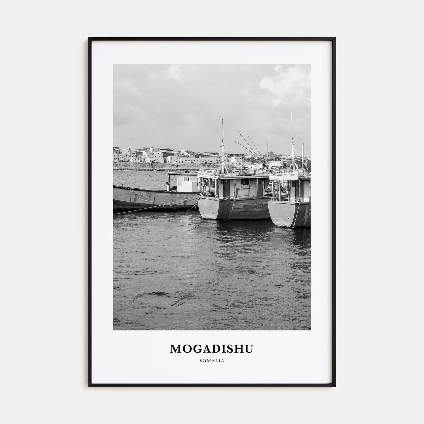 Mogadishu Portrait B&W Poster