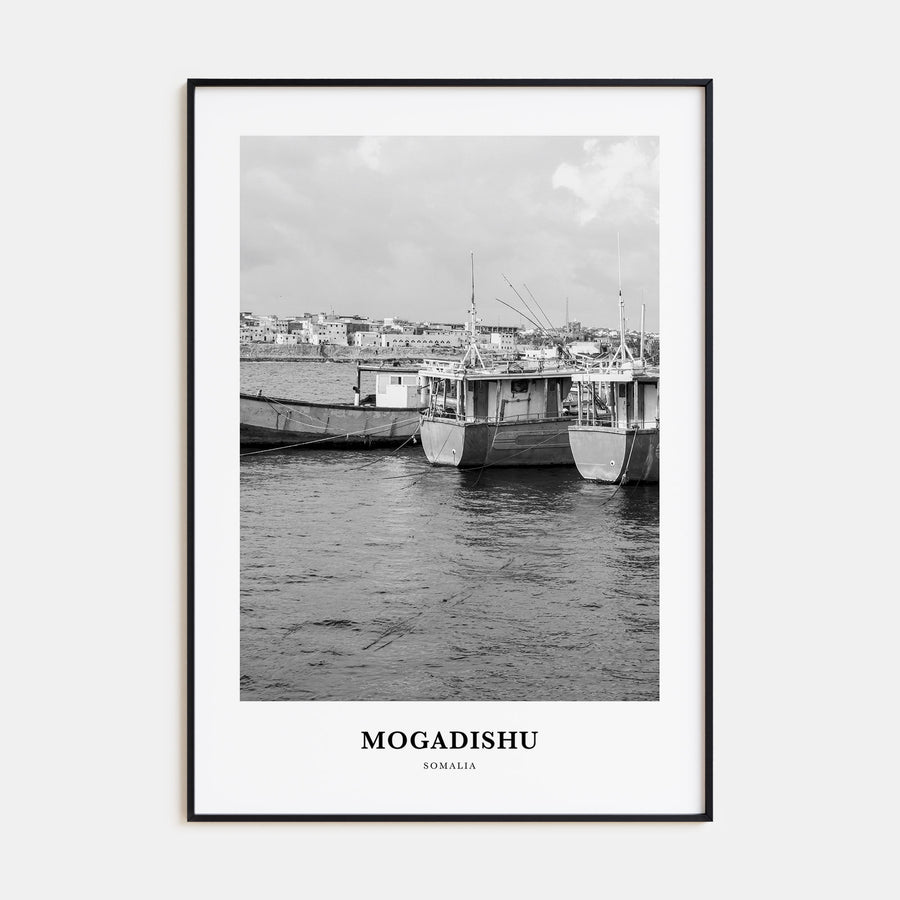 Mogadishu Portrait B&W Poster