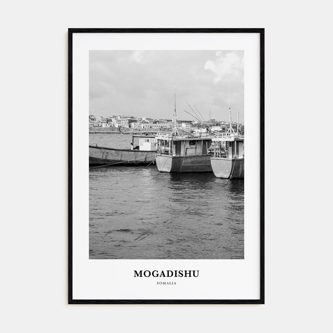 Mogadishu Portrait B&W Poster