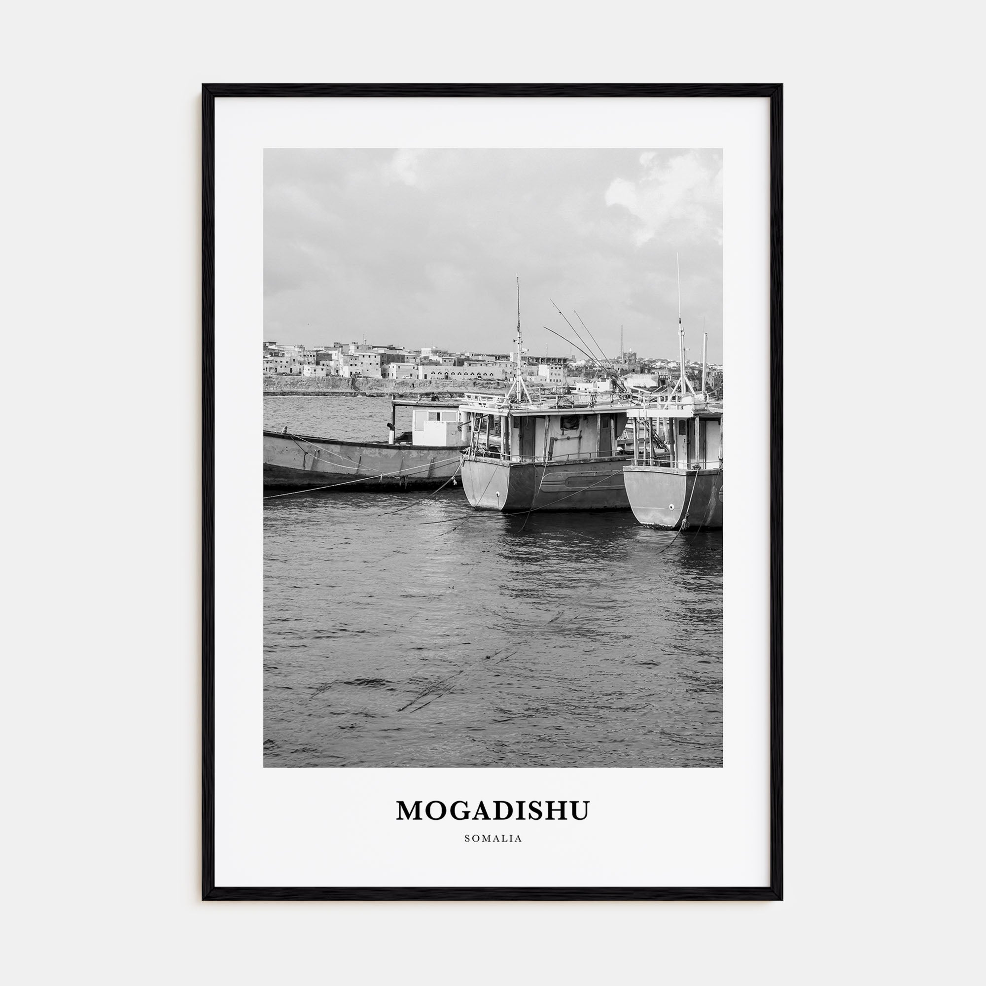 Mogadishu Portrait B&W Poster