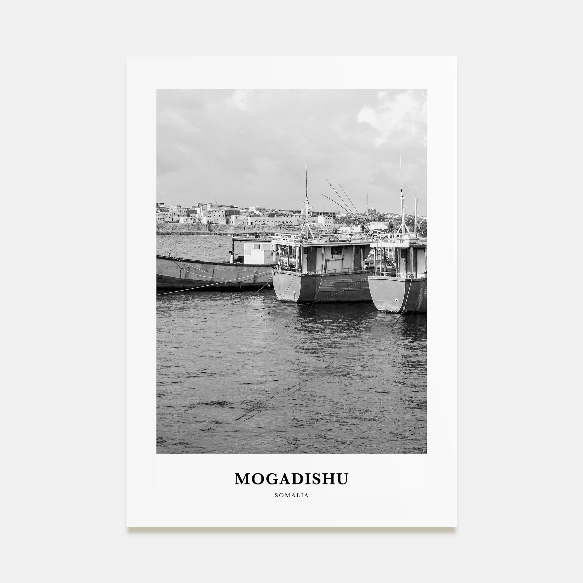Mogadishu Portrait B&W Poster