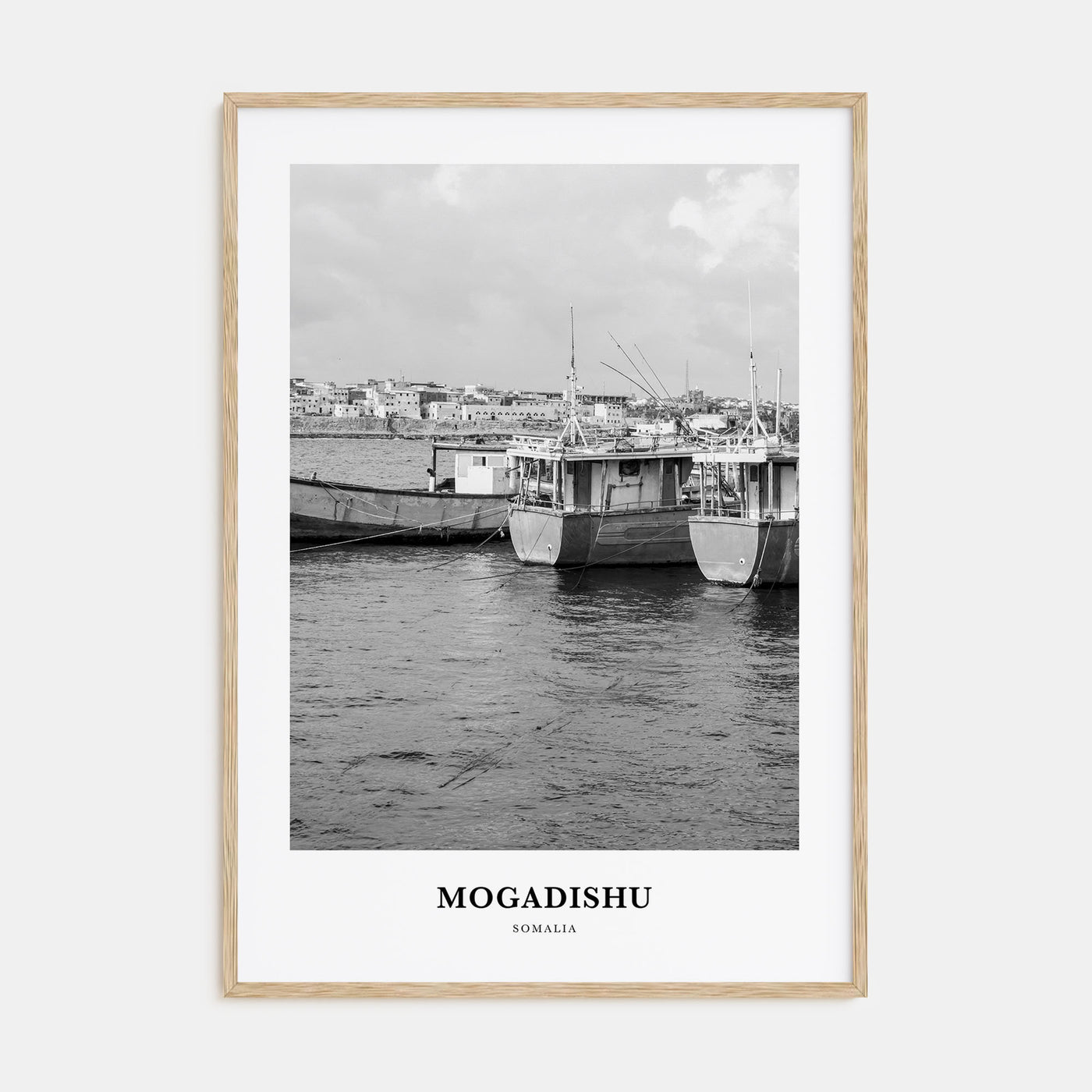 Mogadishu Portrait B&W Poster