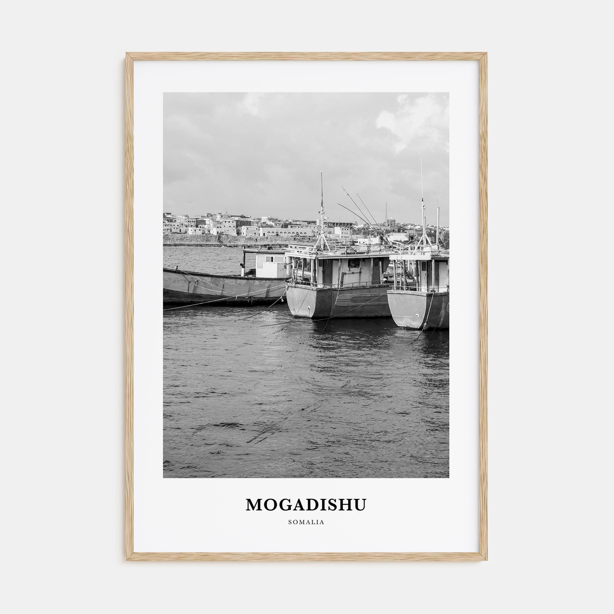Mogadishu Portrait B&W Poster