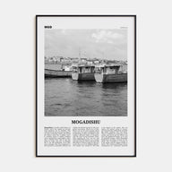 Mogadishu Travel B&W Poster