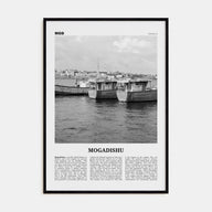 Mogadishu Travel B&W Poster