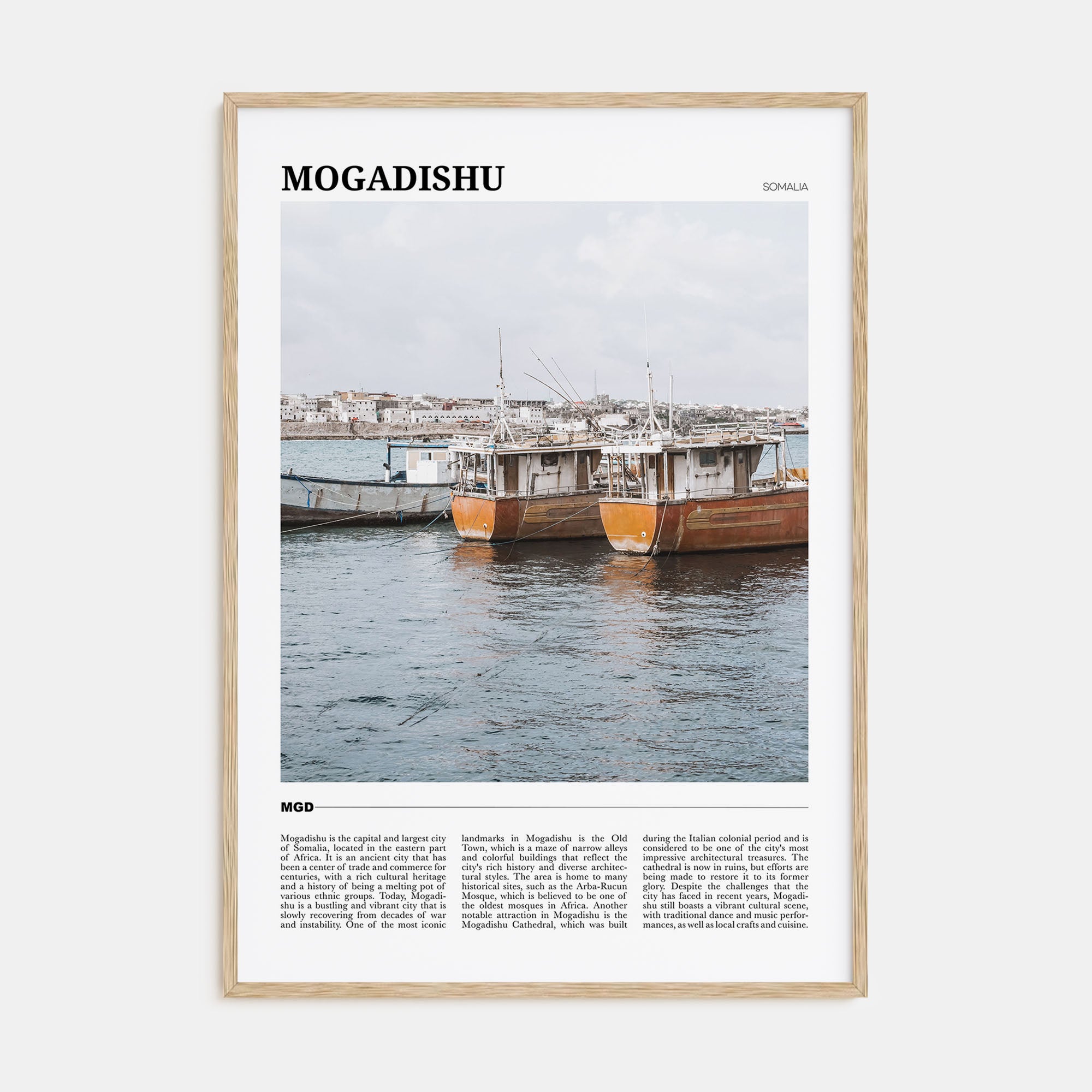 Mogadishu Travel Color Poster