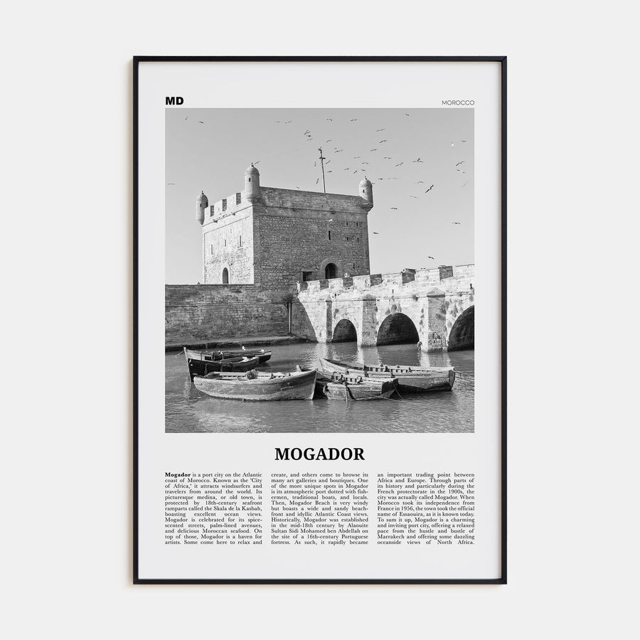 Mogador Travel B&W Poster