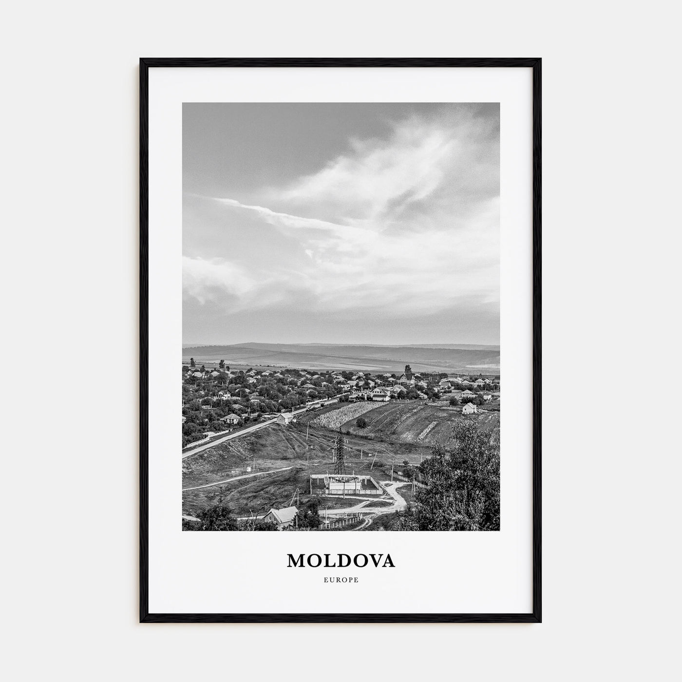 Moldova Portrait B&W Poster