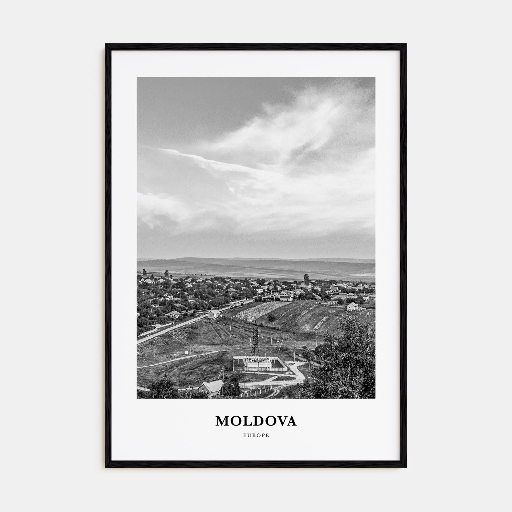 Moldova Portrait B&W Poster