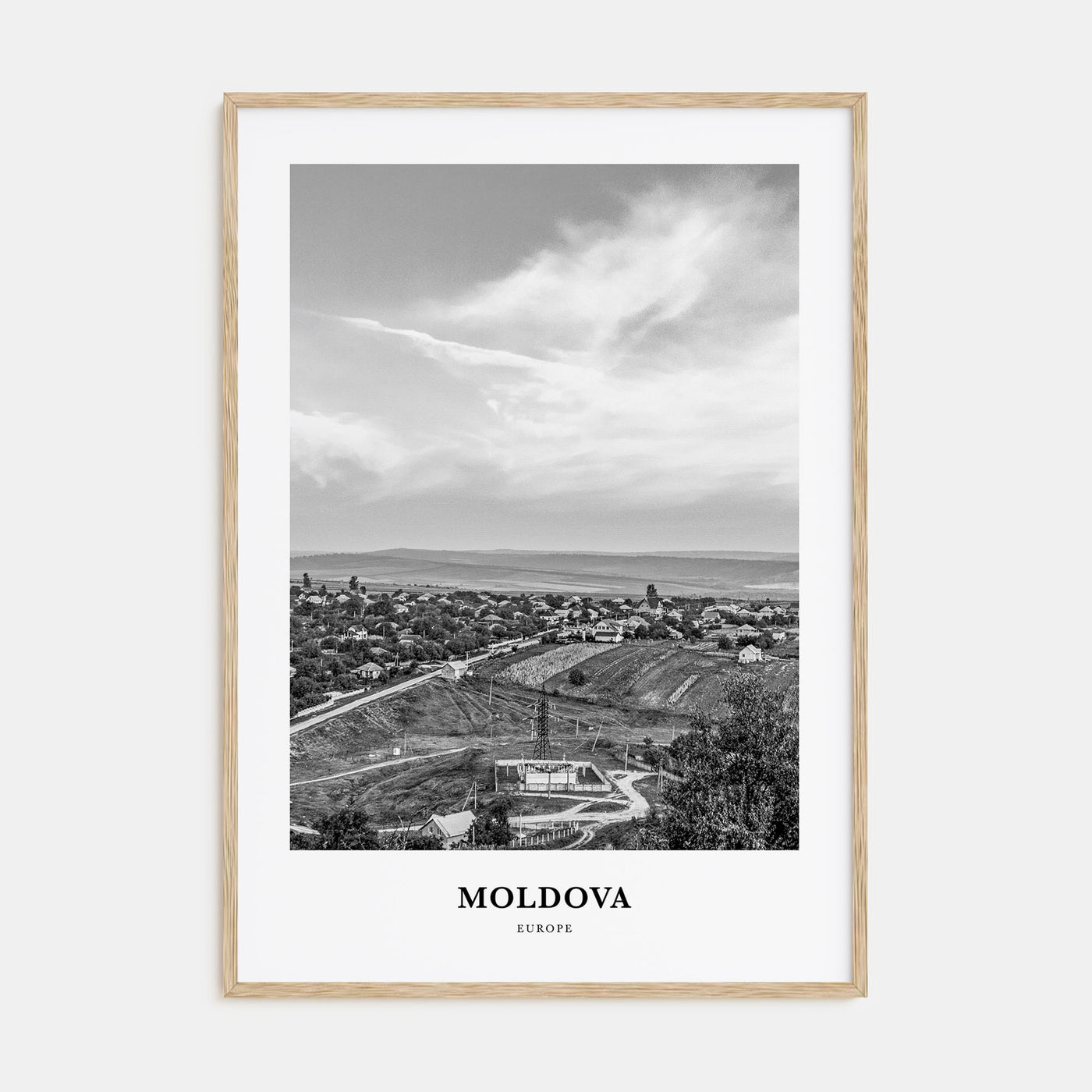 Moldova Portrait B&W Poster