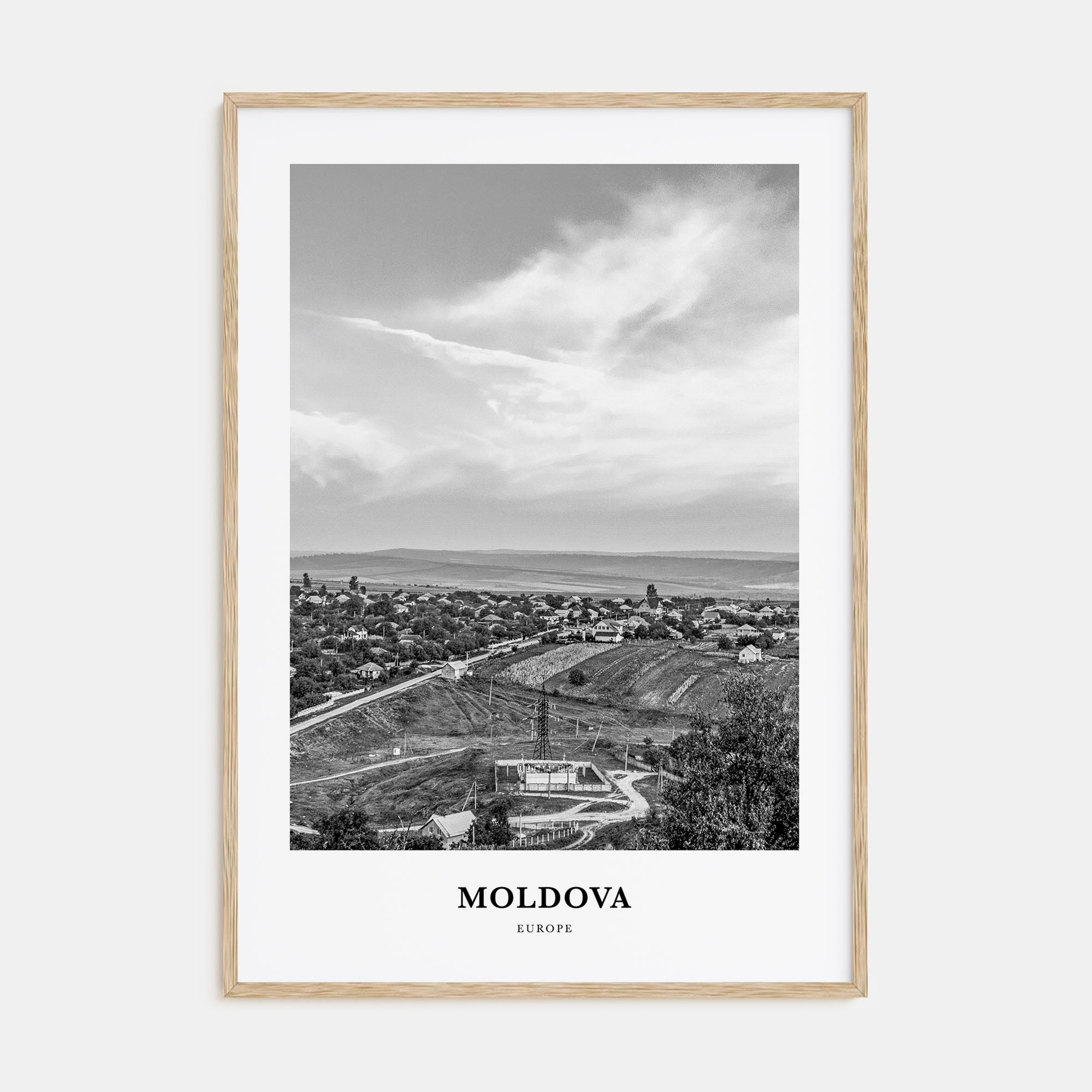 Moldova Portrait B&W Poster