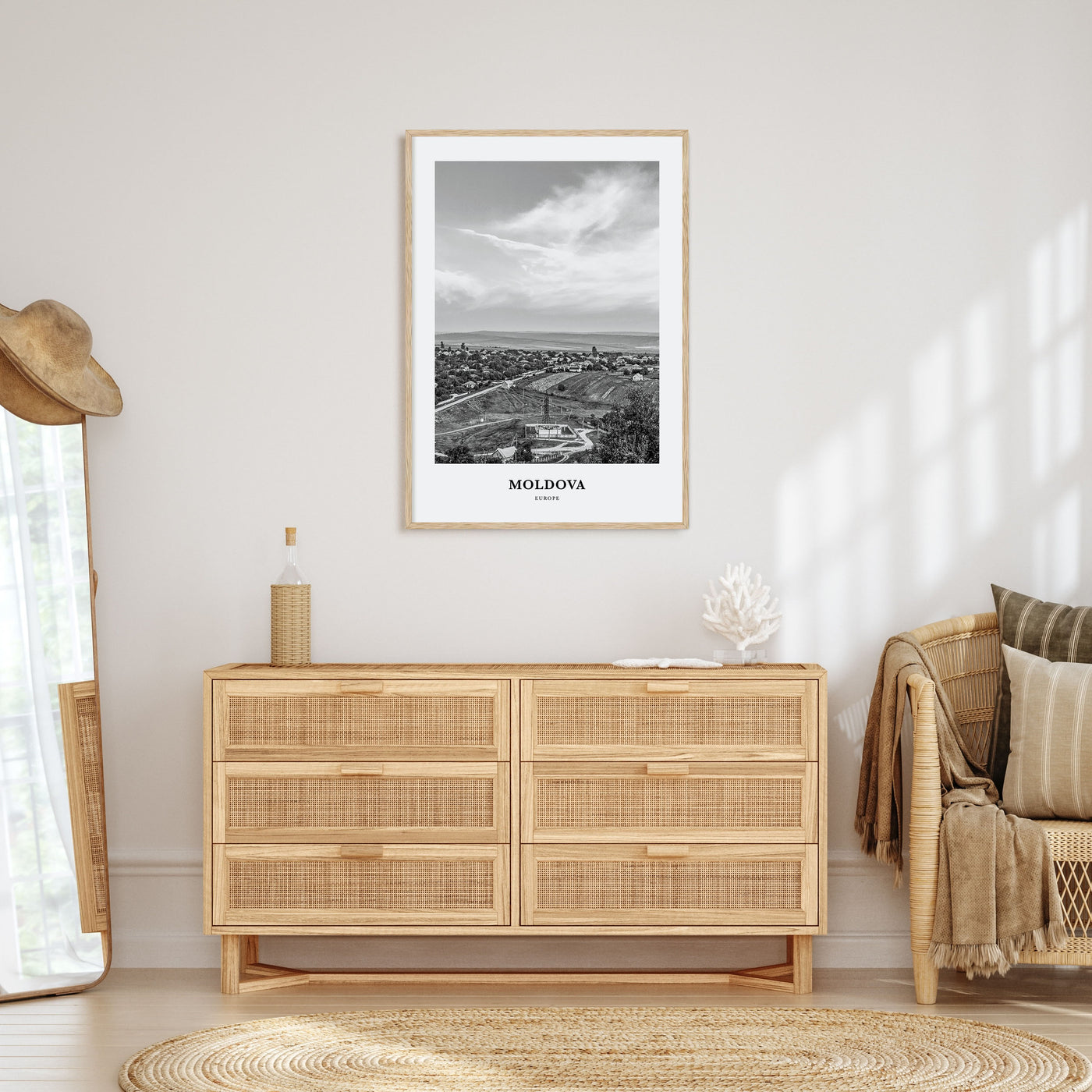 Moldova Portrait B&W Poster