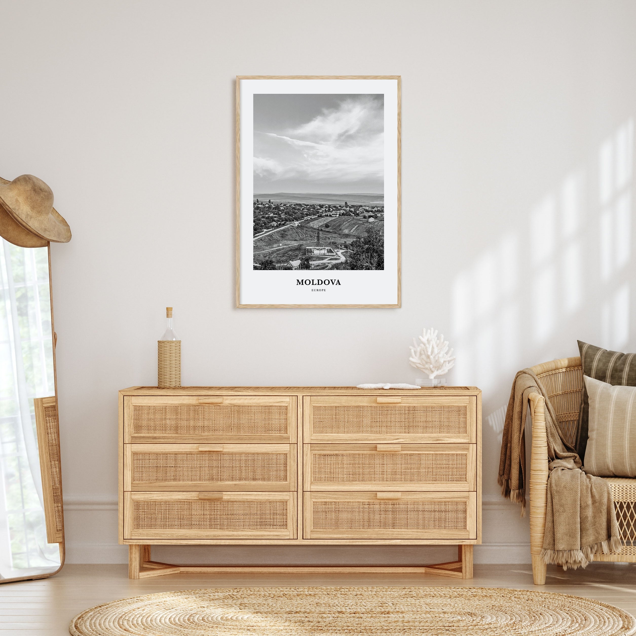 Moldova Portrait B&W Poster