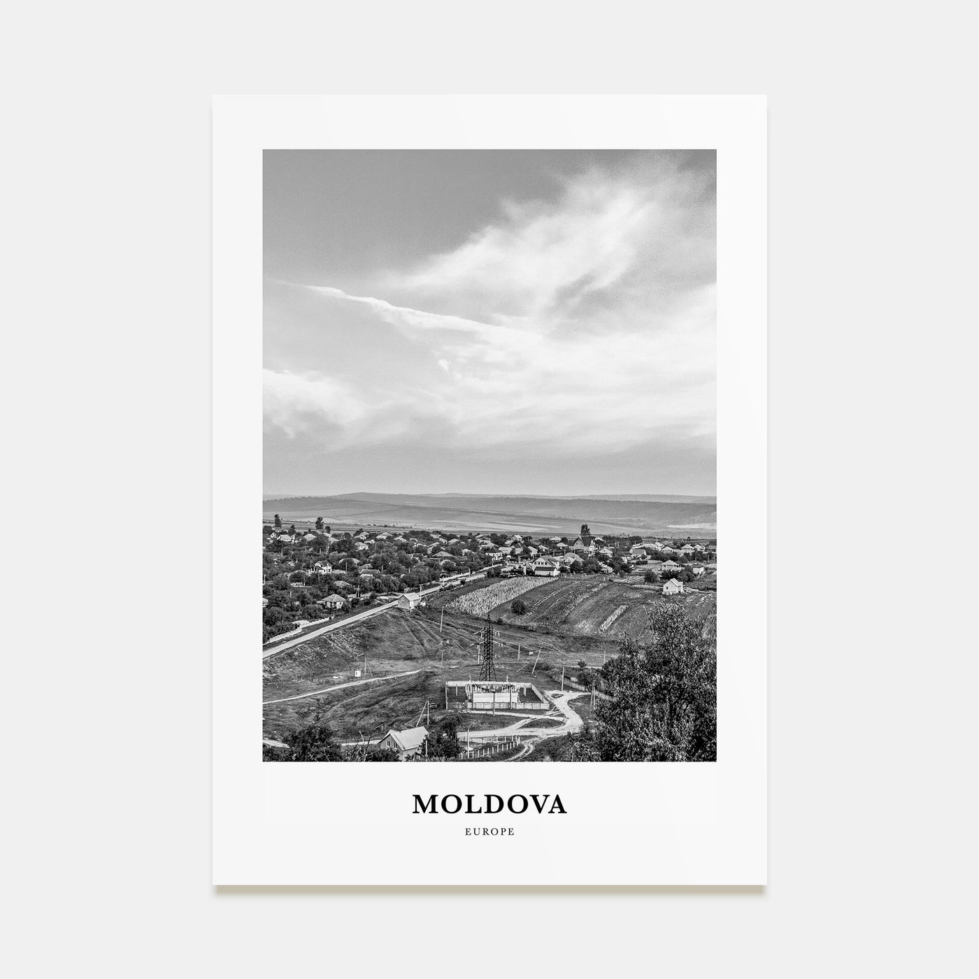 Moldova Portrait B&W Poster