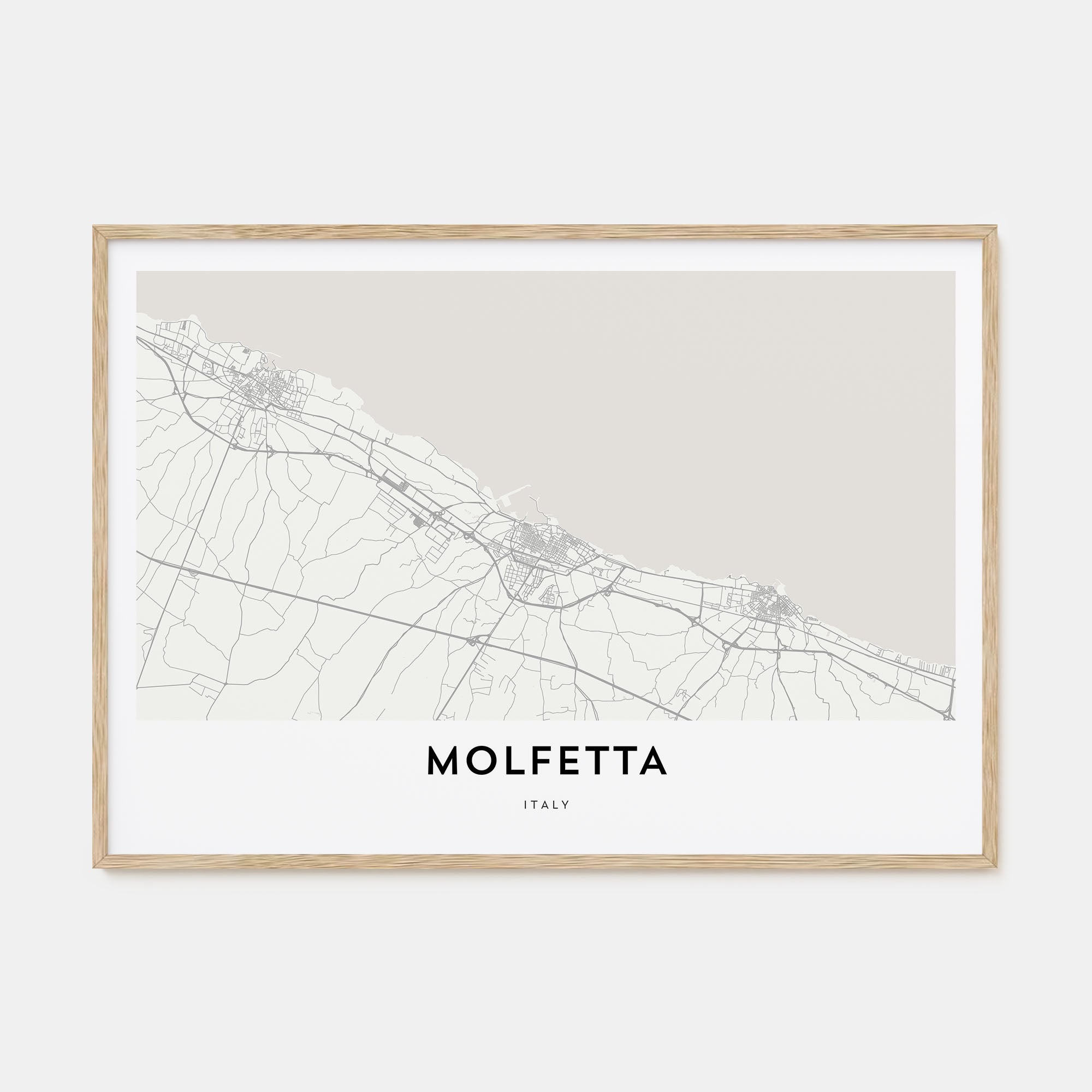 Molfetta Map Landscape Poster