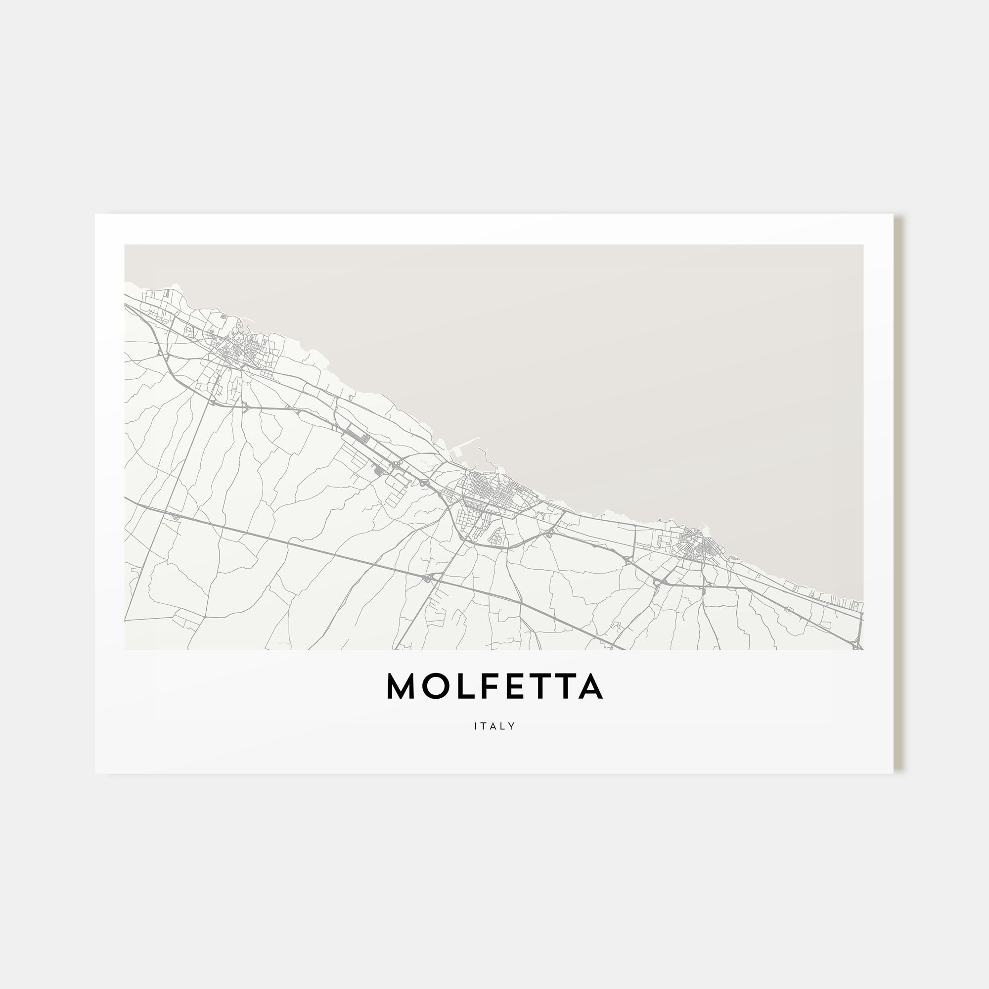 Molfetta Map Landscape Poster