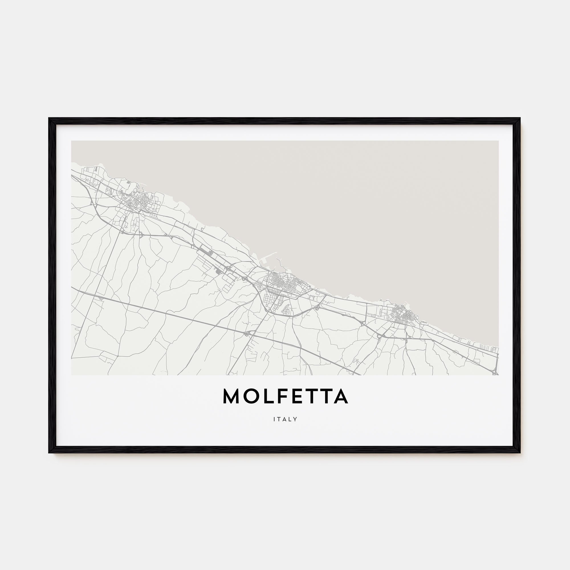 Molfetta Map Landscape Poster