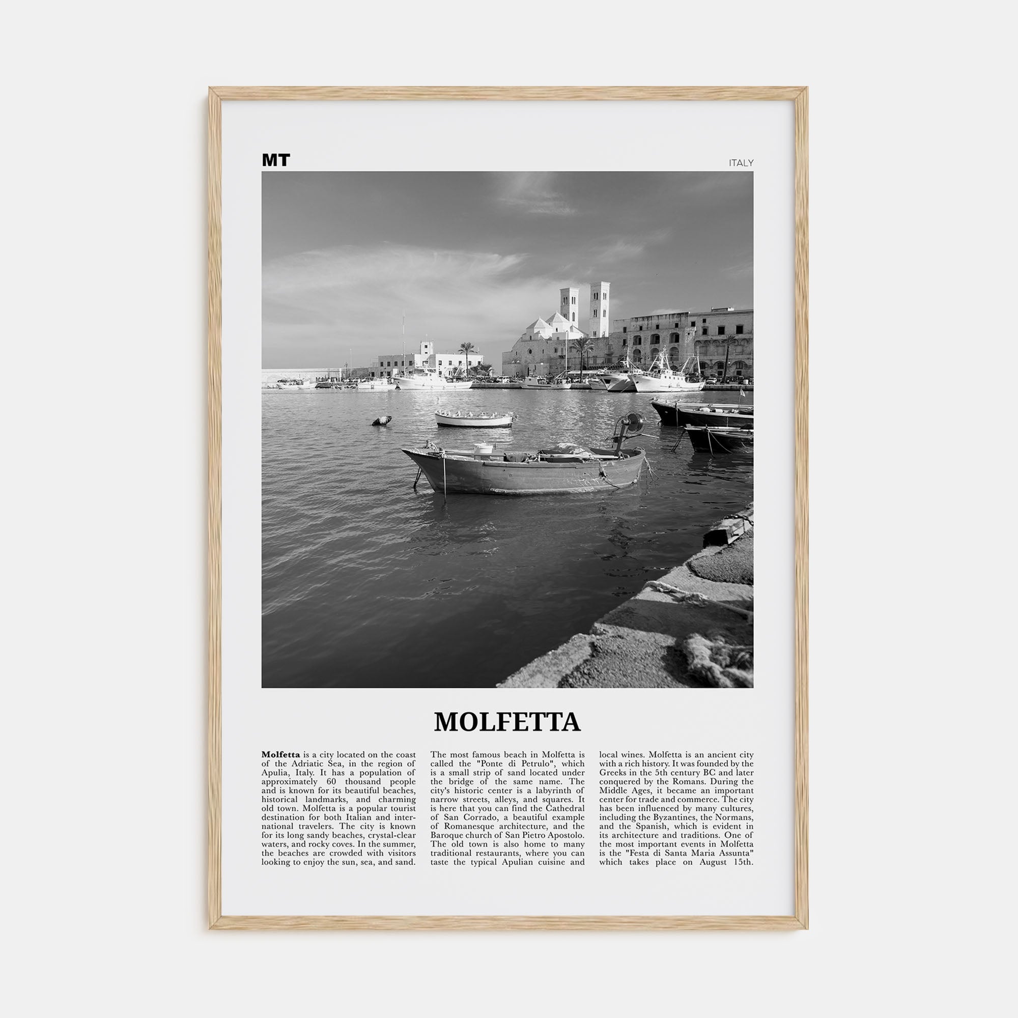 Molfetta Travel B&W Poster
