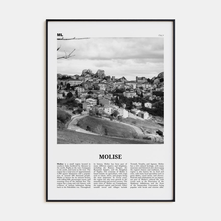 Molise Travel B&W Poster