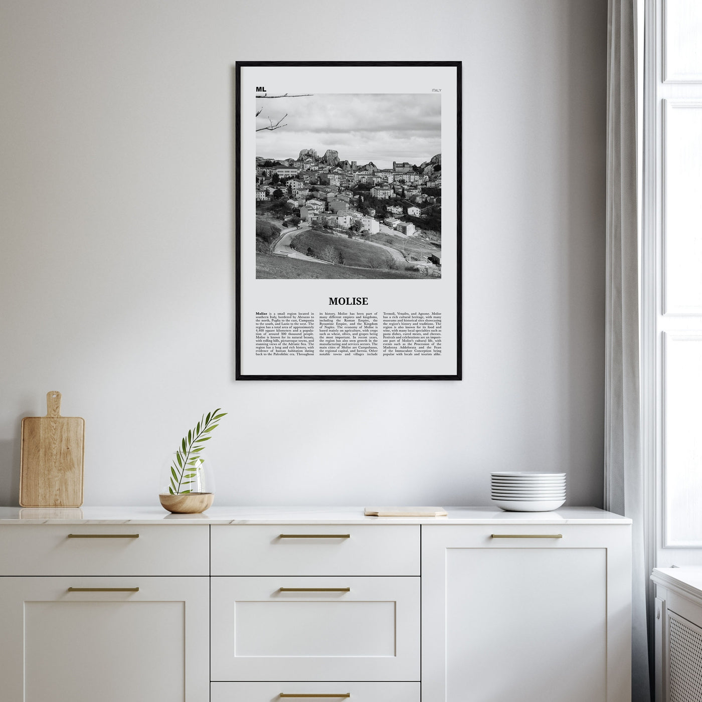 Molise Travel B&W Poster