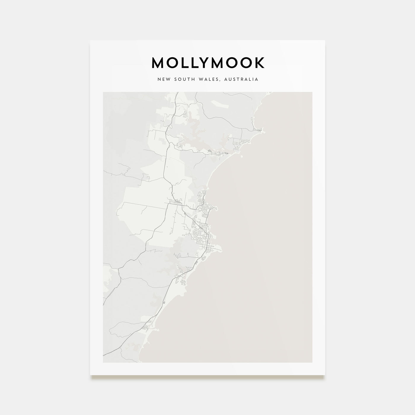 Mollymook Map Portrait Poster