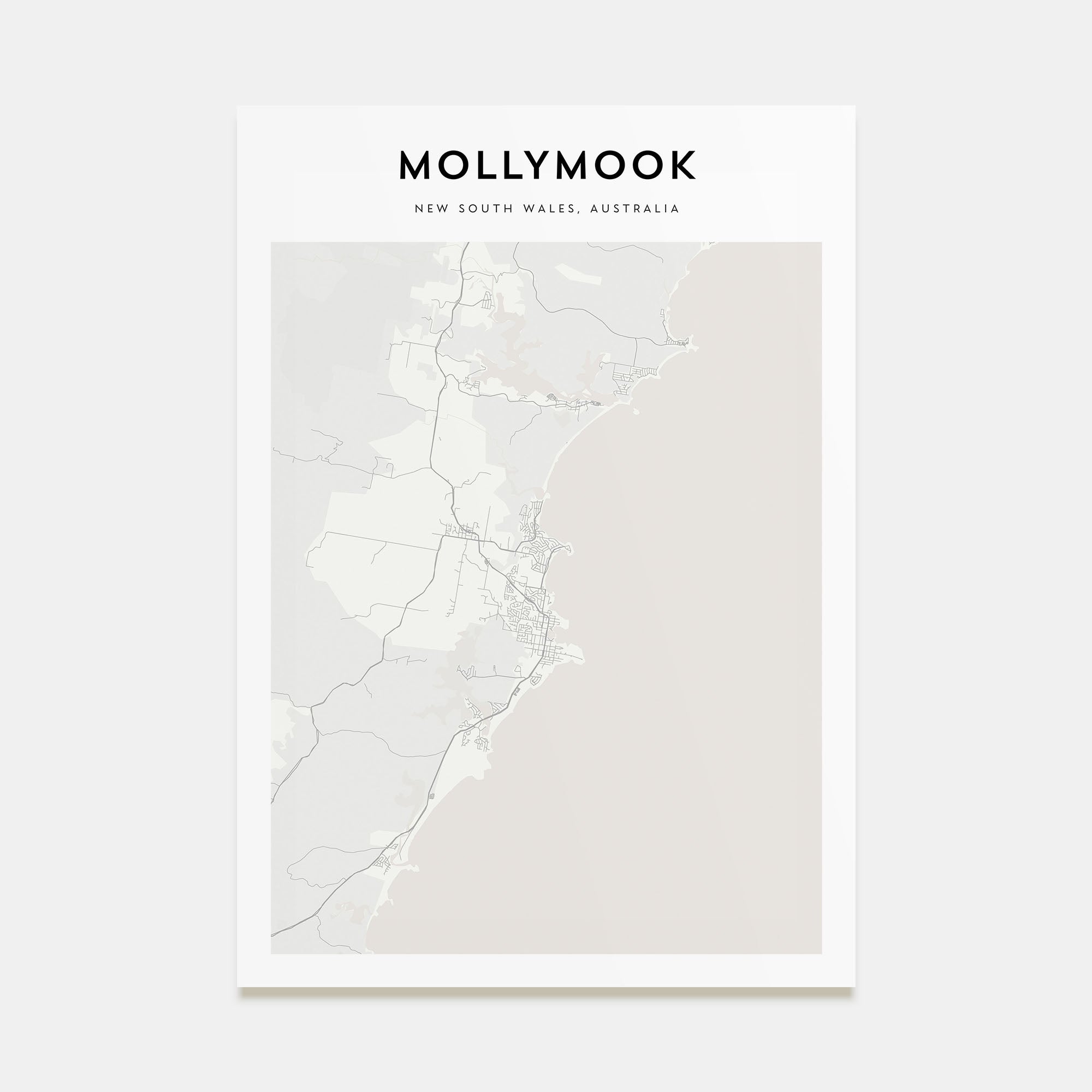 Mollymook Map Portrait Poster