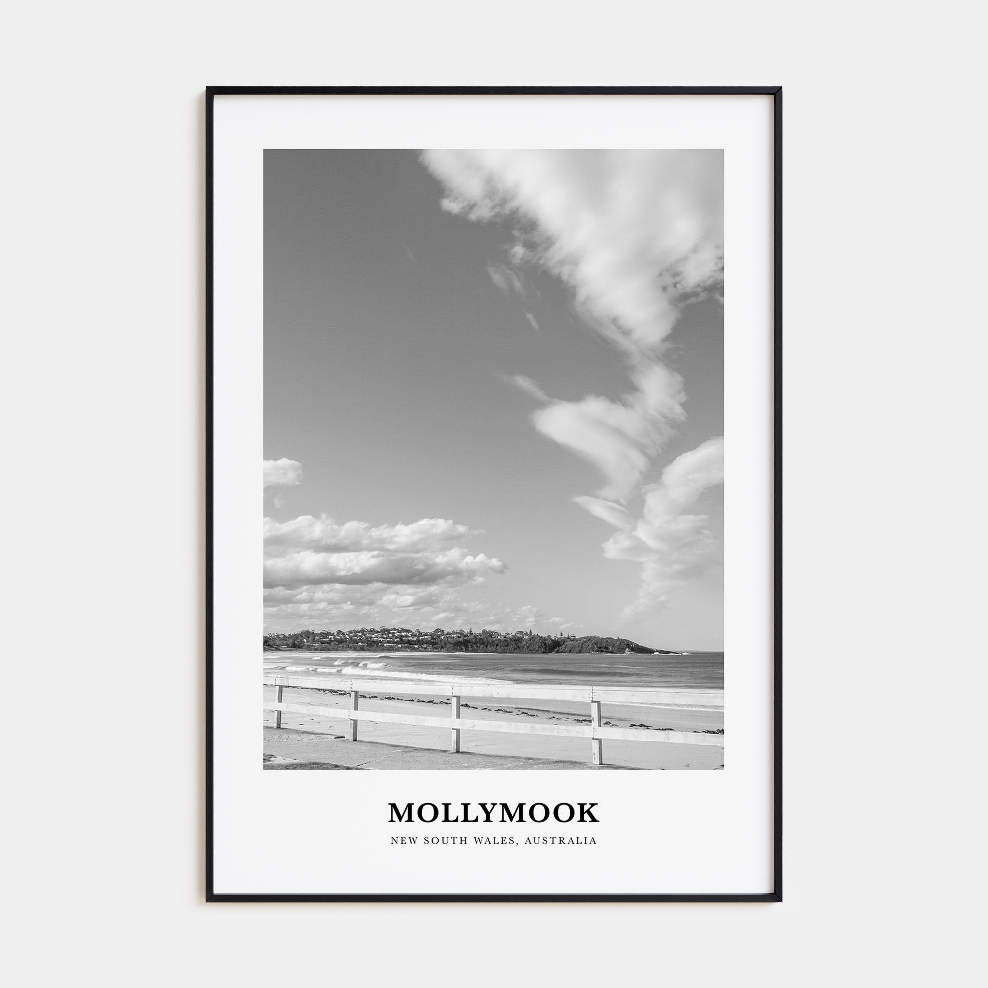 Mollymook Portrait B&W Poster
