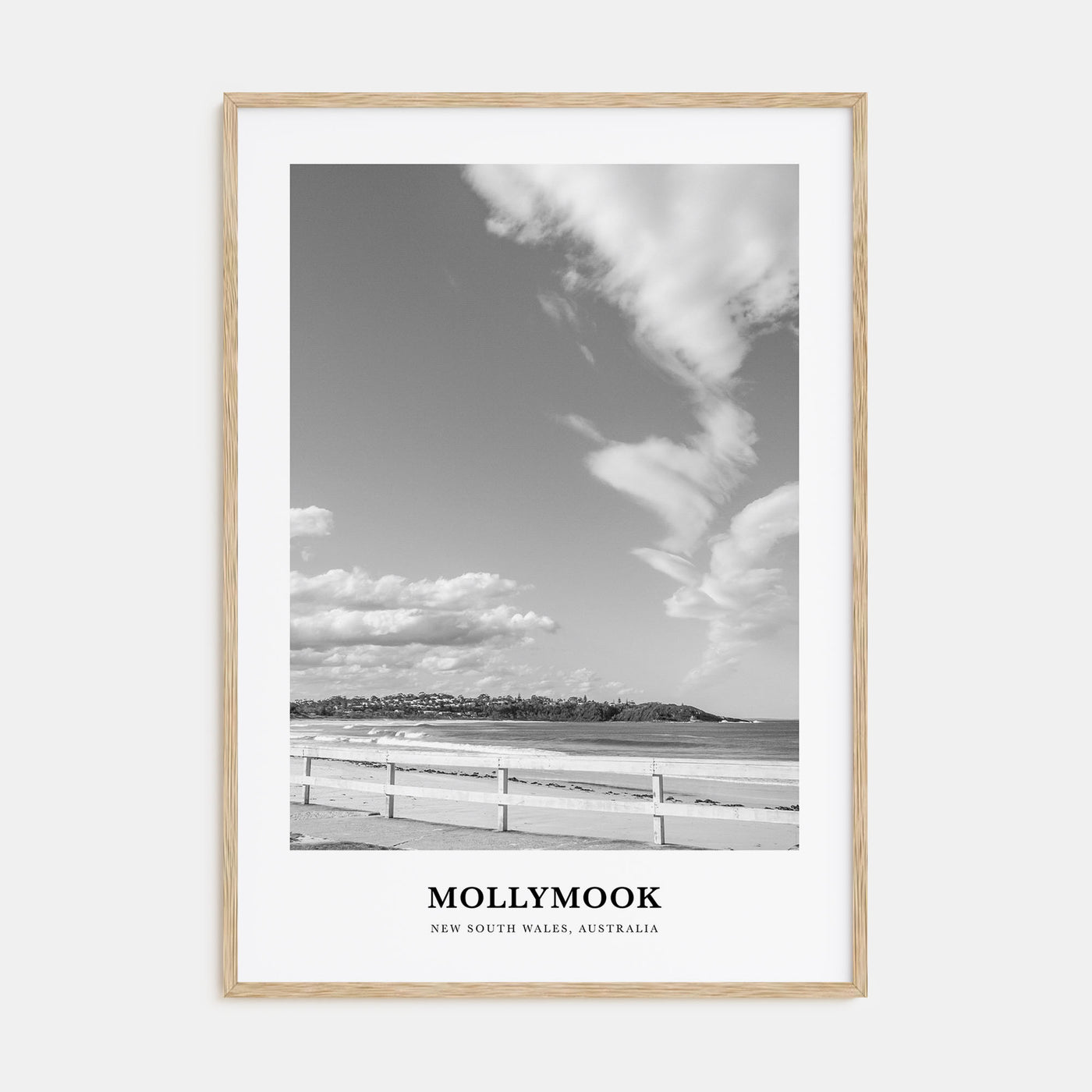 Mollymook Portrait B&W Poster