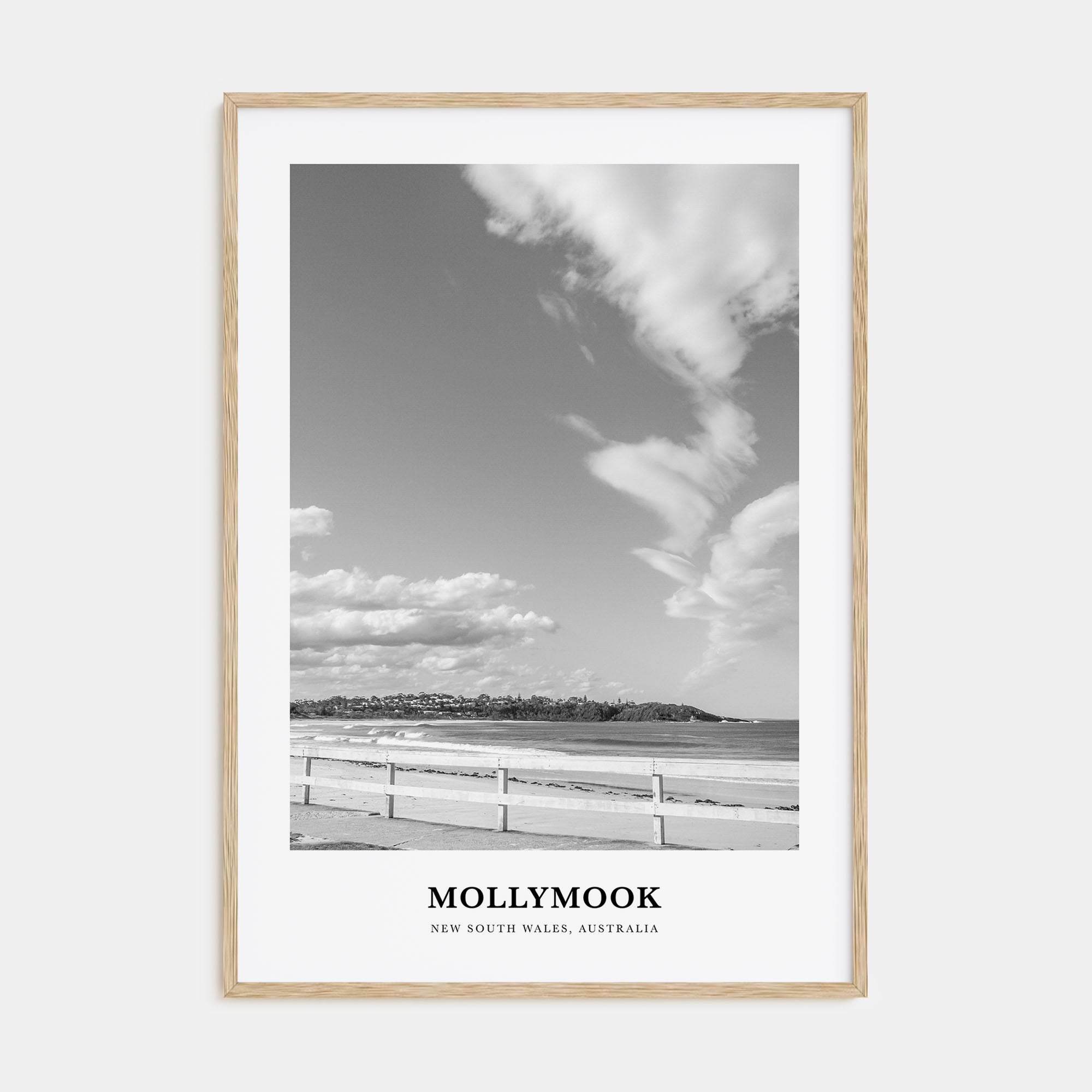 Mollymook Portrait B&W Poster