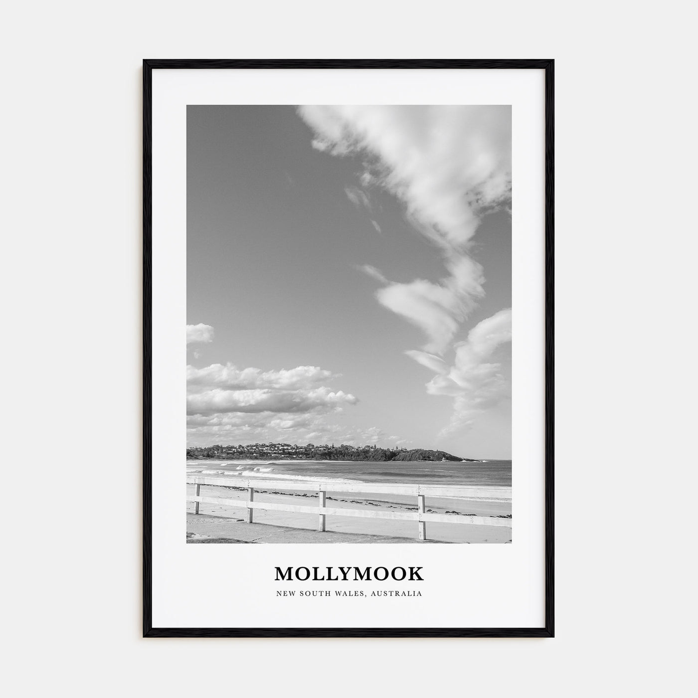 Mollymook Portrait B&W Poster