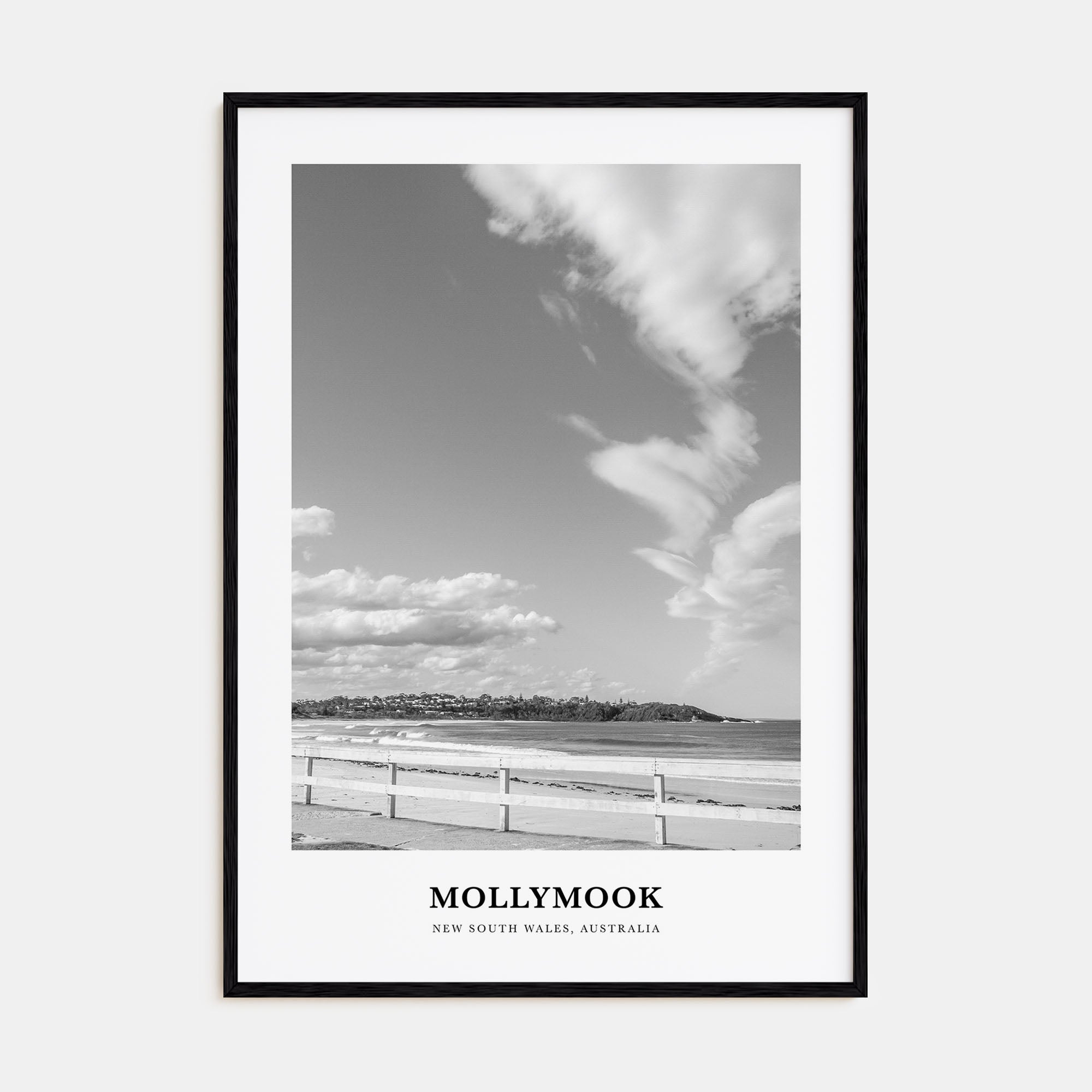 Mollymook Portrait B&W Poster