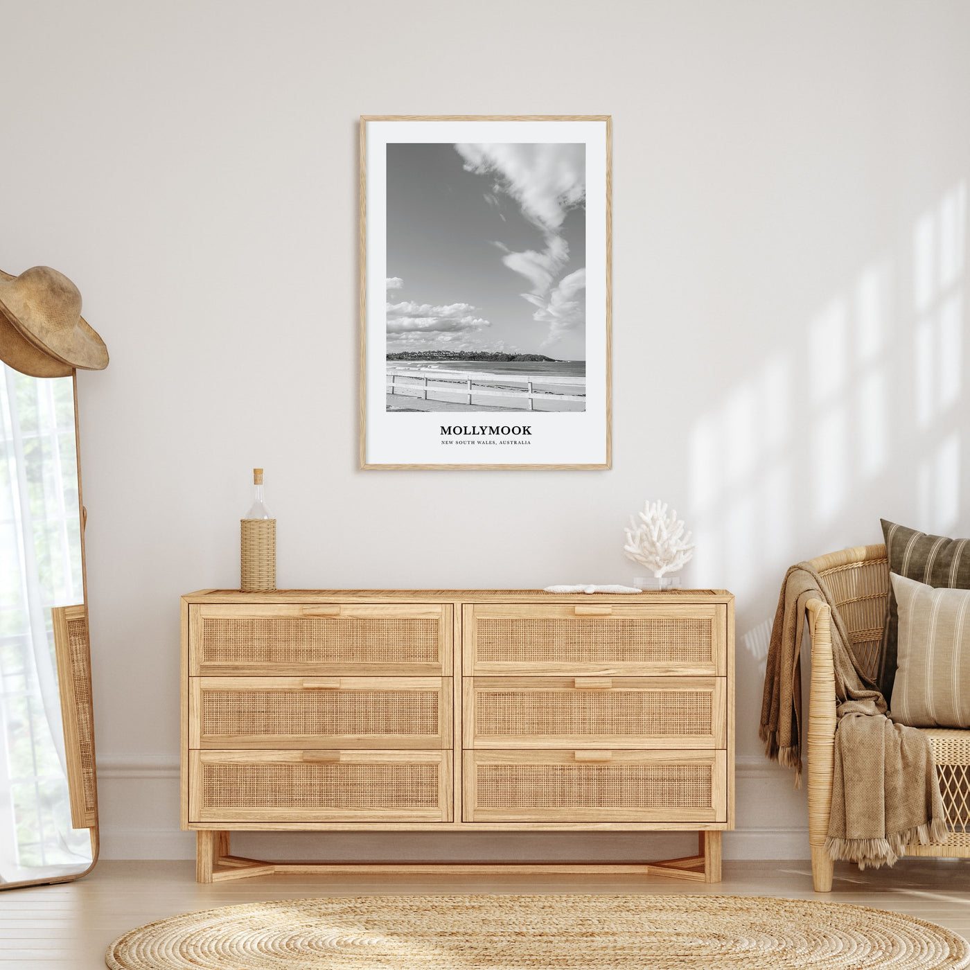 Mollymook Portrait B&W Poster