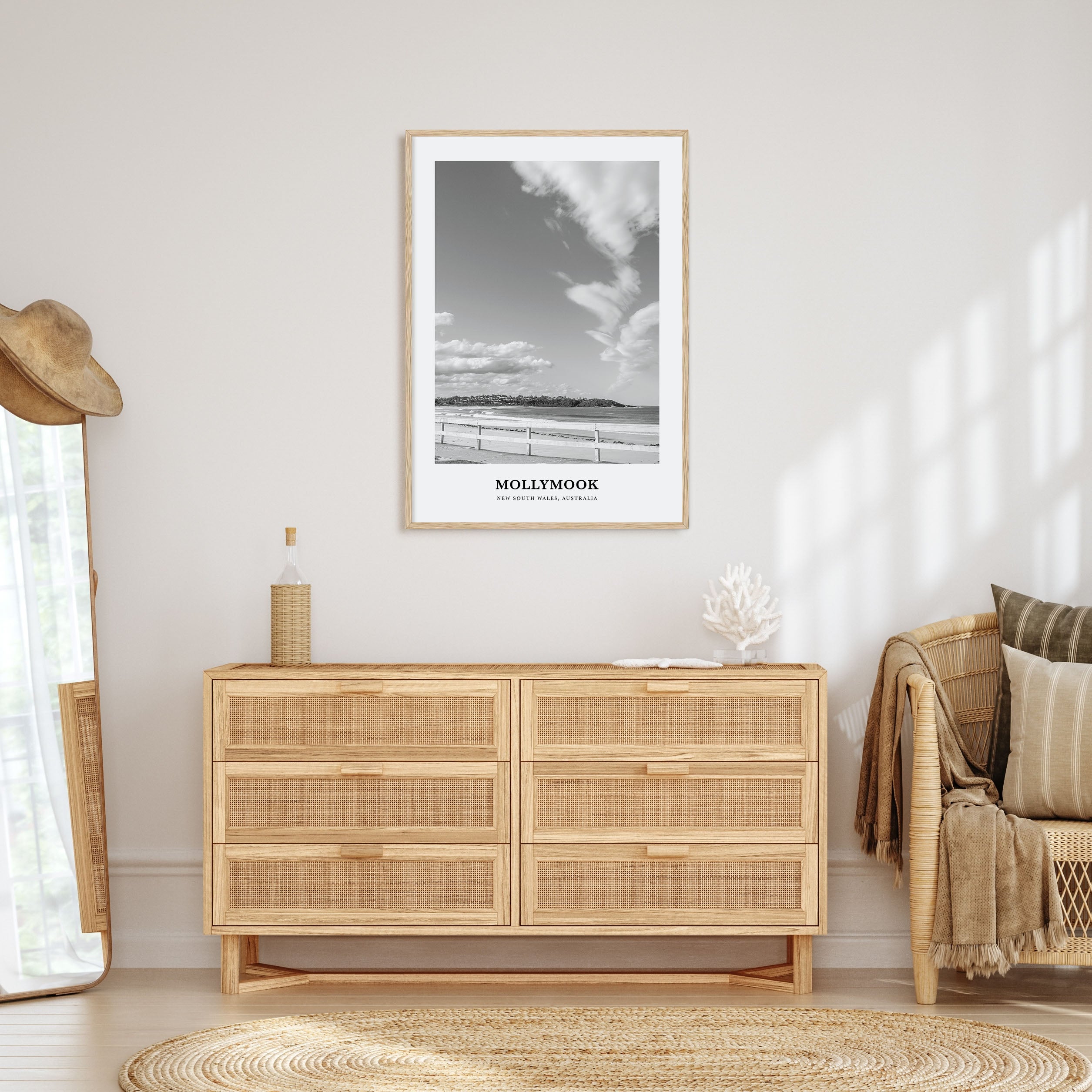 Mollymook Portrait B&W Poster