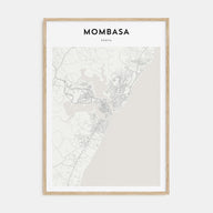 Mombasa Map Portrait Poster