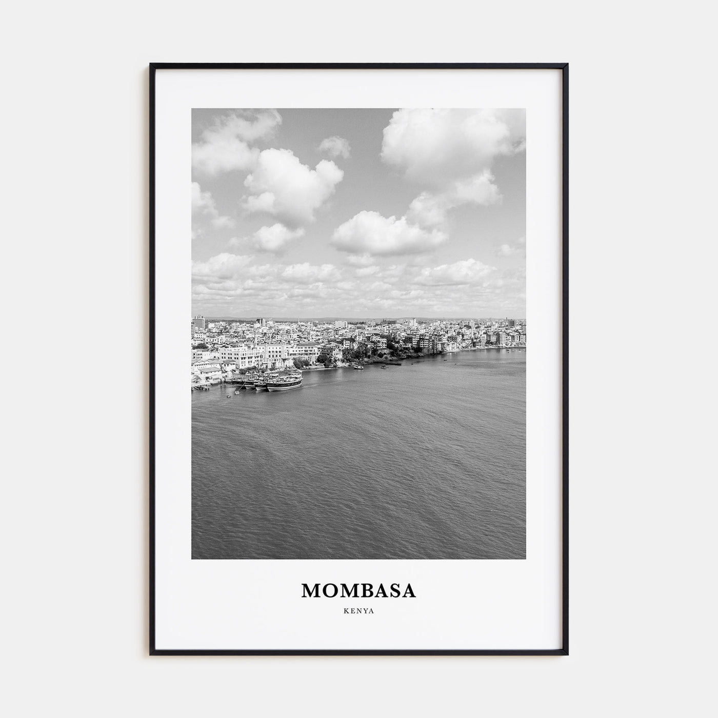 Mombasa Portrait B&W Poster