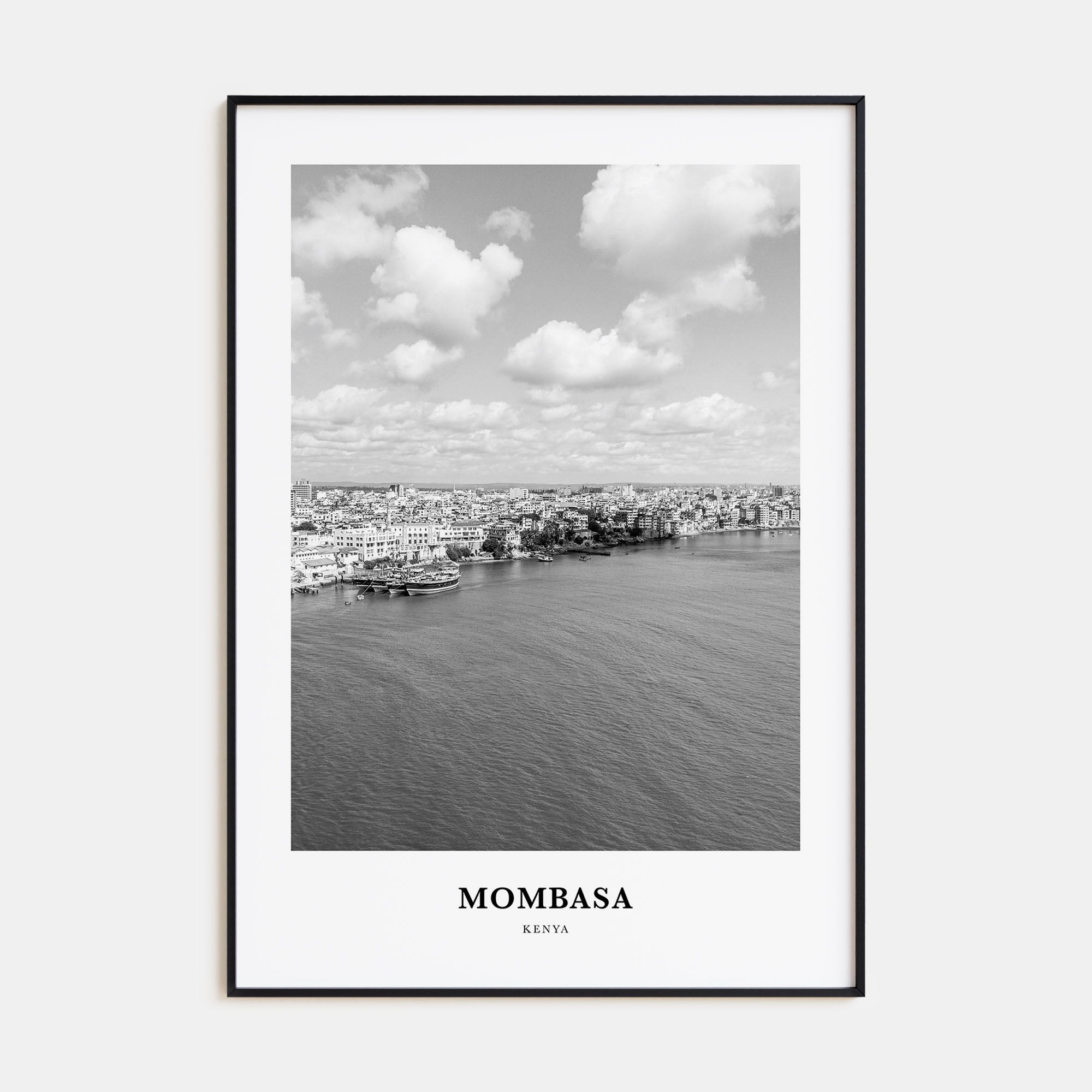 Mombasa Portrait B&W Poster