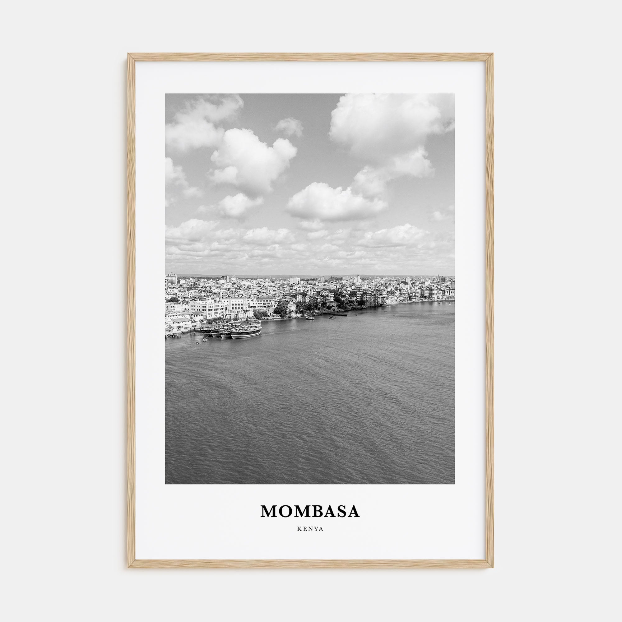 Mombasa Portrait B&W Poster