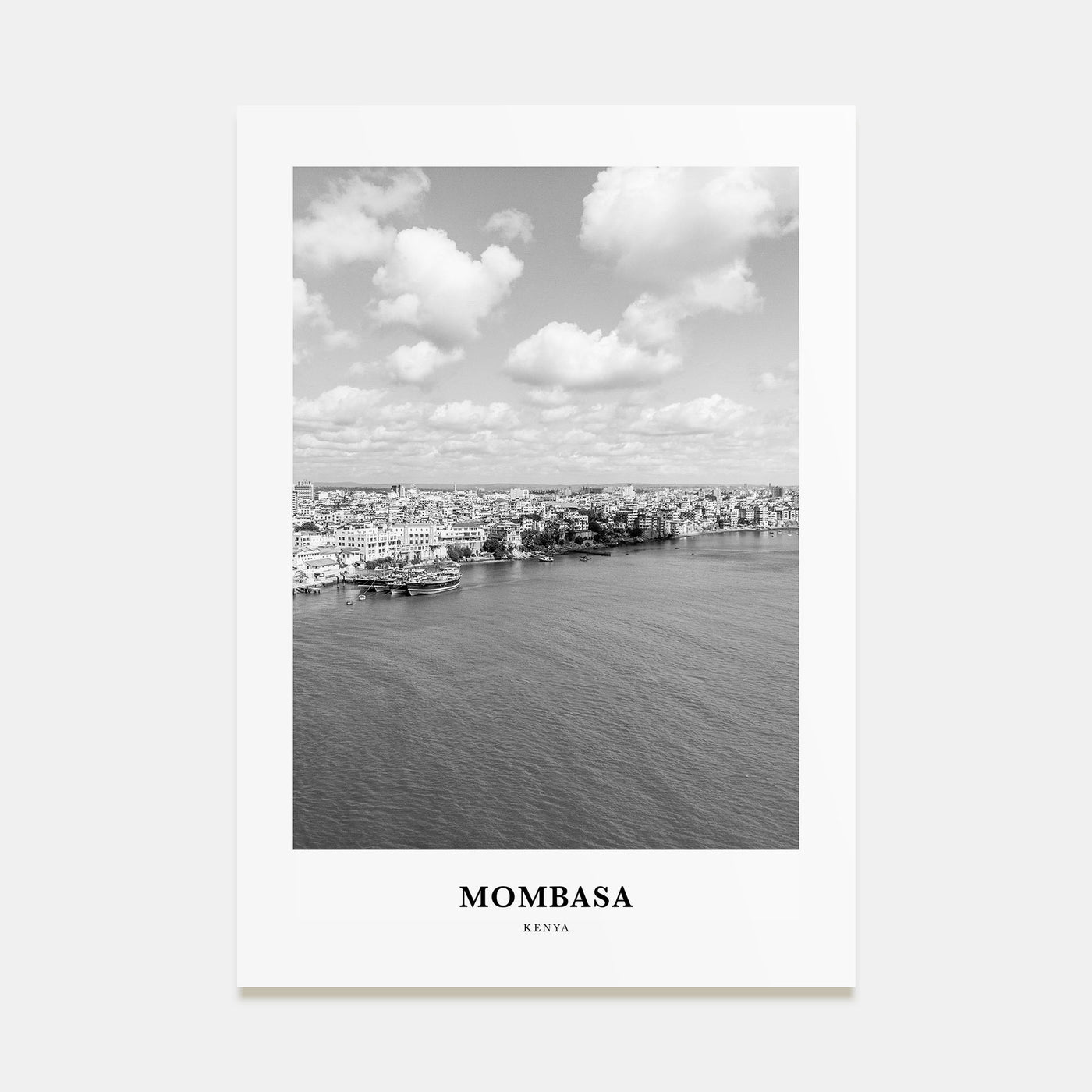 Mombasa Portrait B&W Poster