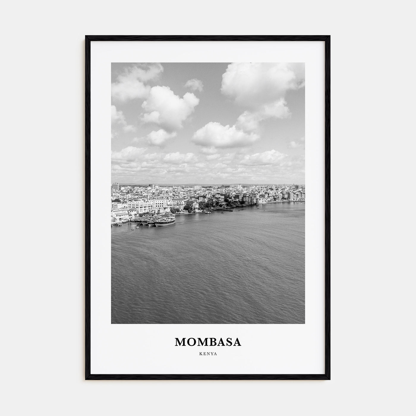 Mombasa Portrait B&W Poster