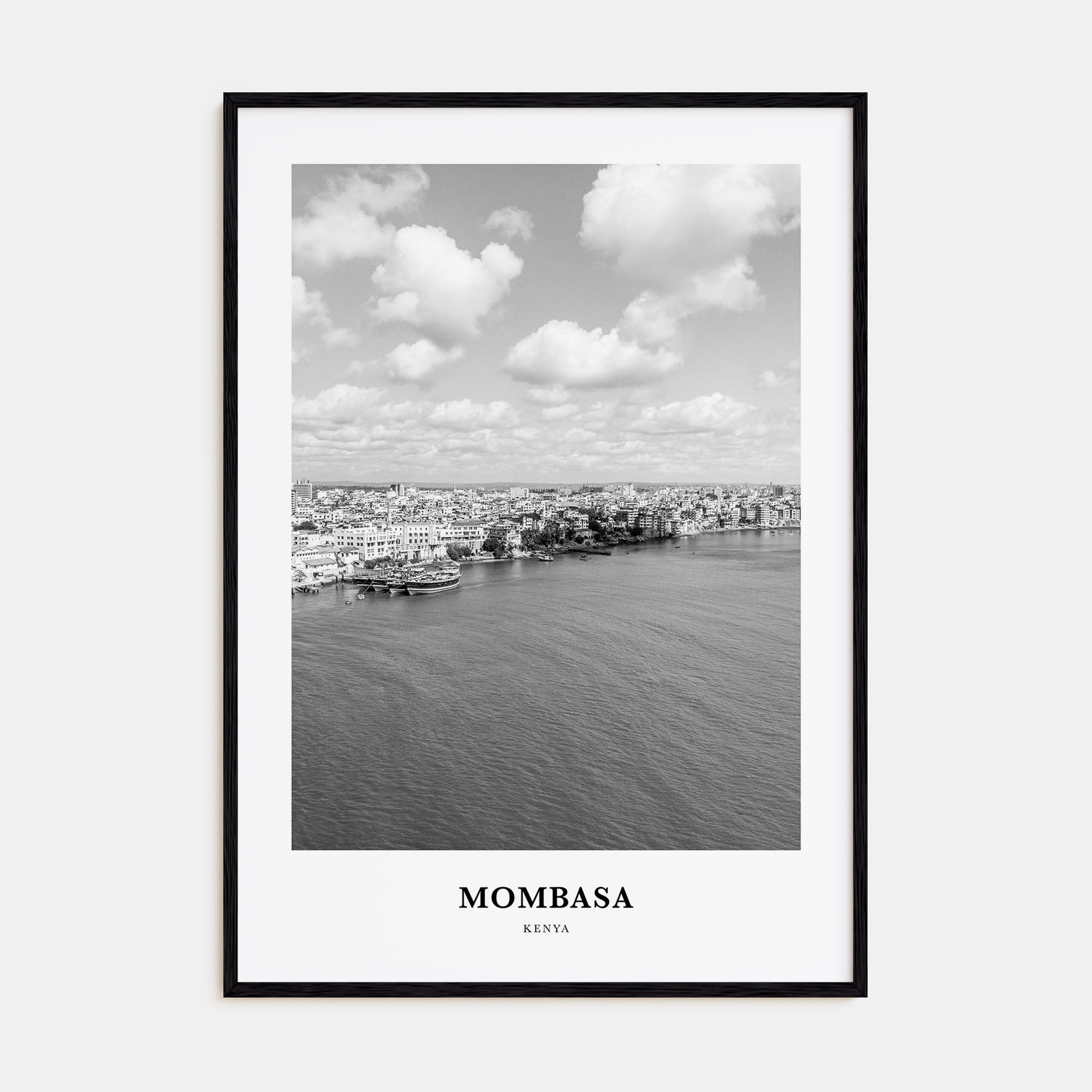 Mombasa Portrait B&W Poster