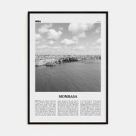 Mombasa Travel B&W Poster