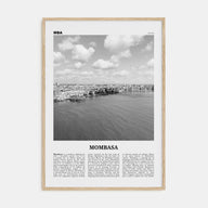 Mombasa Travel B&W Poster