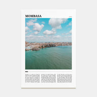 Mombasa Travel Color Poster