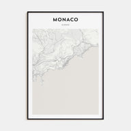 Monaco Map Portrait Poster