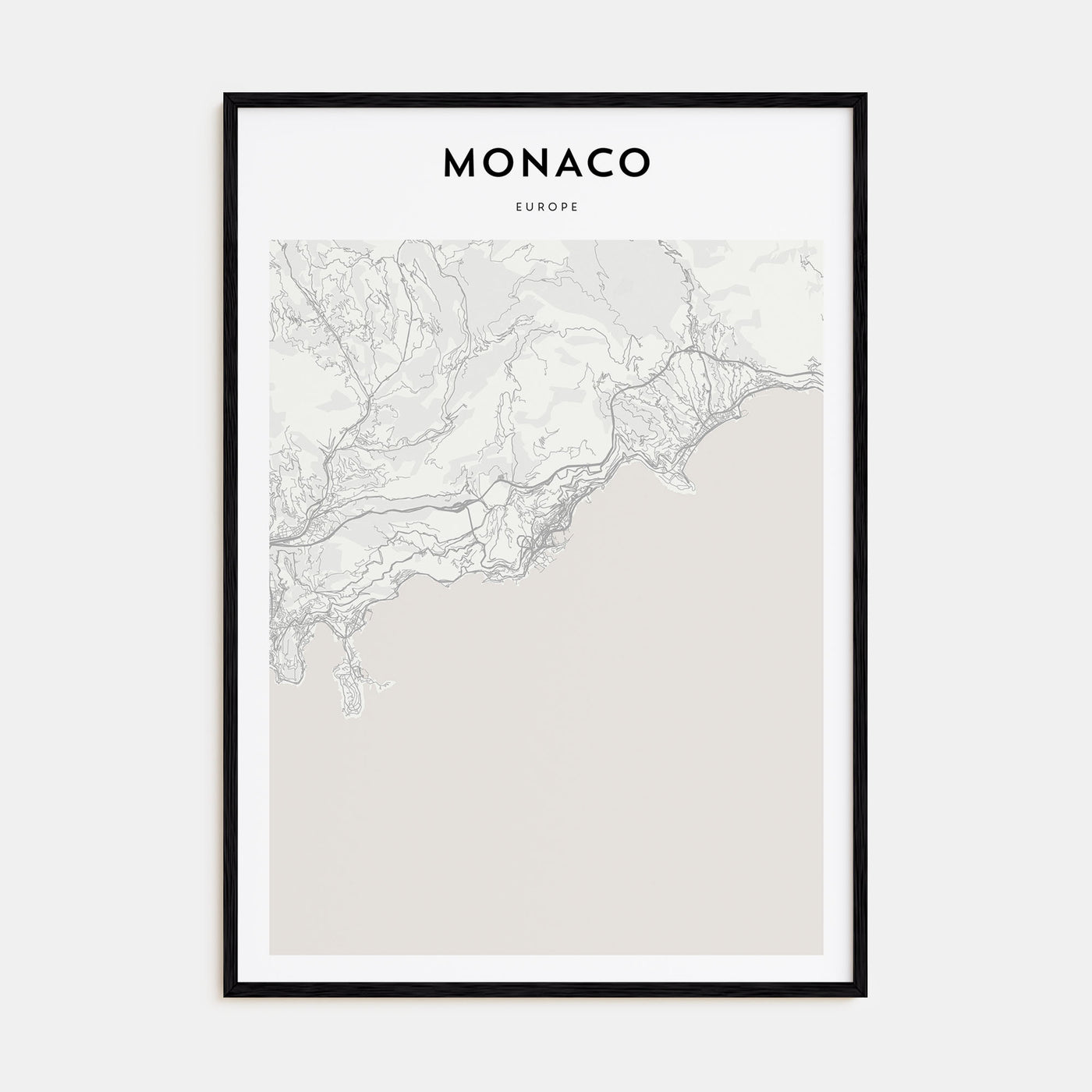 Monaco Map Portrait Poster