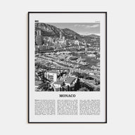 Monaco Travel B&W Poster
