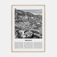 Monaco Travel B&W Poster